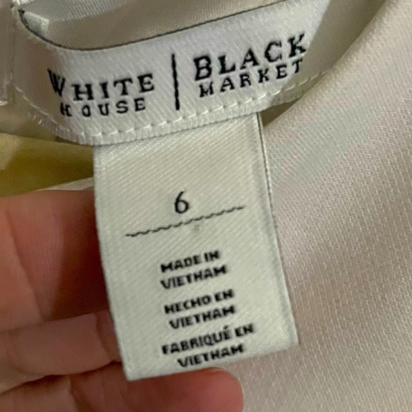 WHBM Iconic Sleeveless White A-Line Dress and Belt Size 6 - Picture 13 of 16